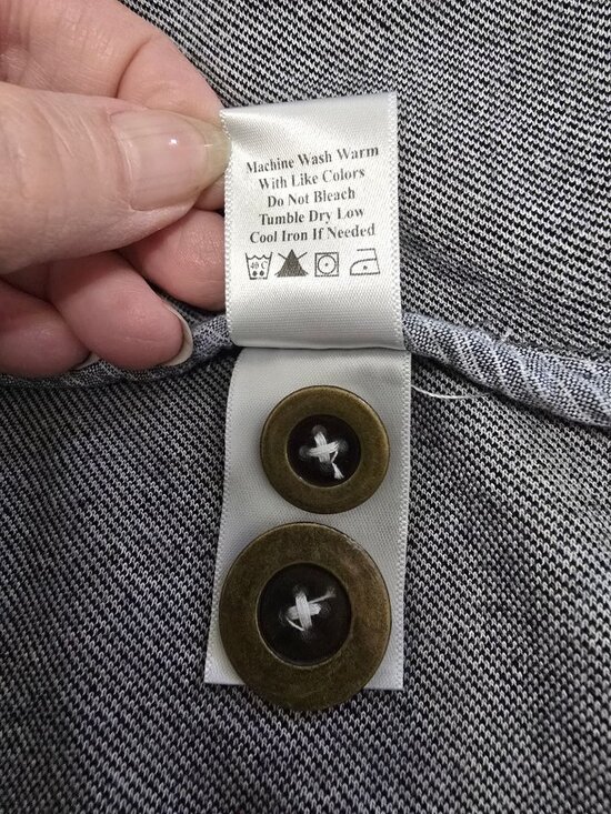 Coldwater Creek Double-Breasted Denim Jacket Womens M  Dark Wash - Picture 9 of 10